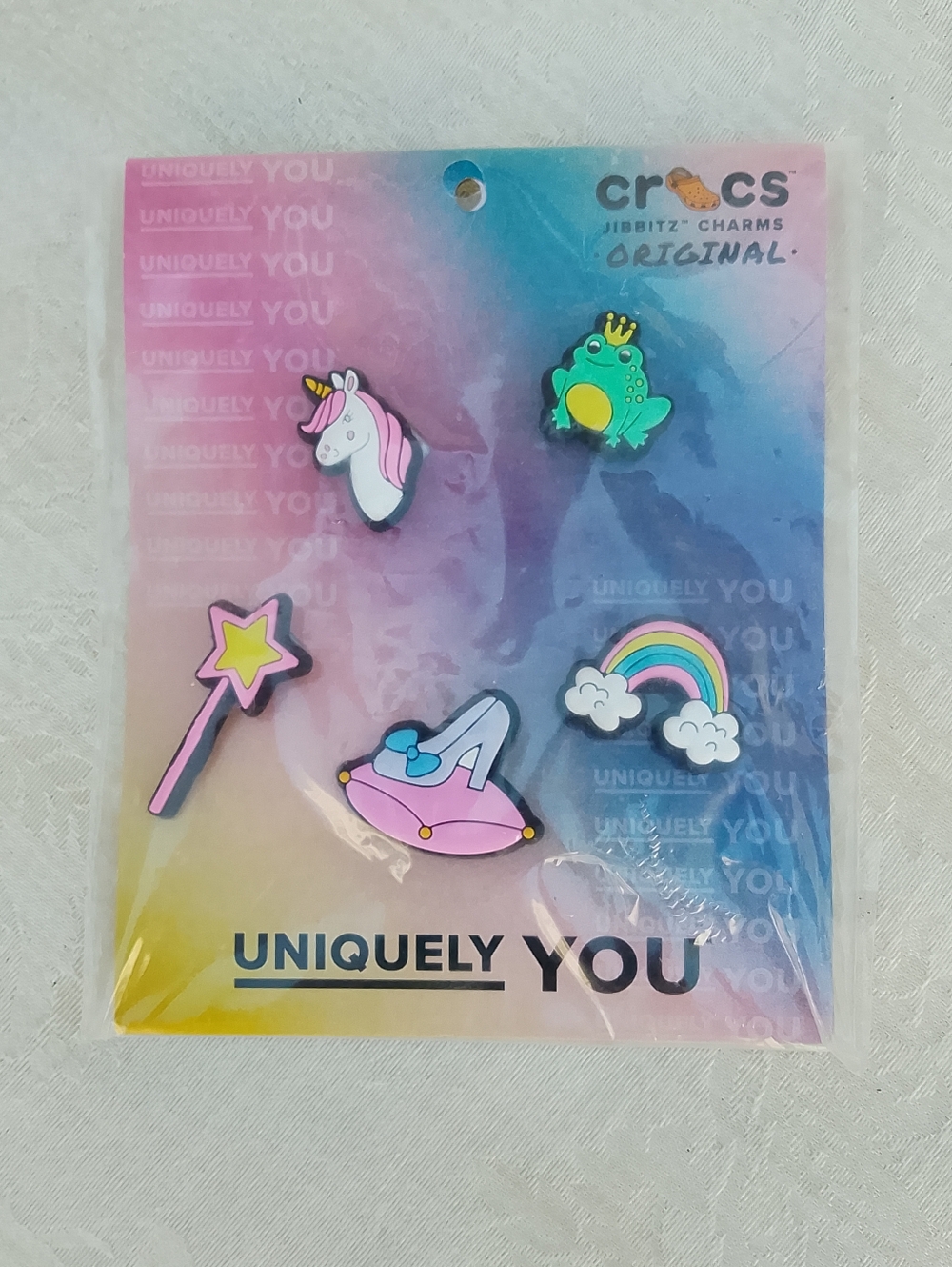 CROCS Uniquely You Original Jibbits Charms Fairy Princess Pkg. Unicorn Rainbow